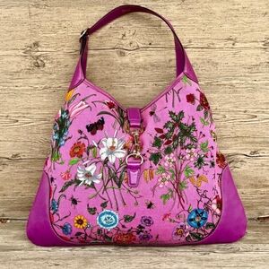 Authentic Gucci Floral Jackie Large Tote Bag